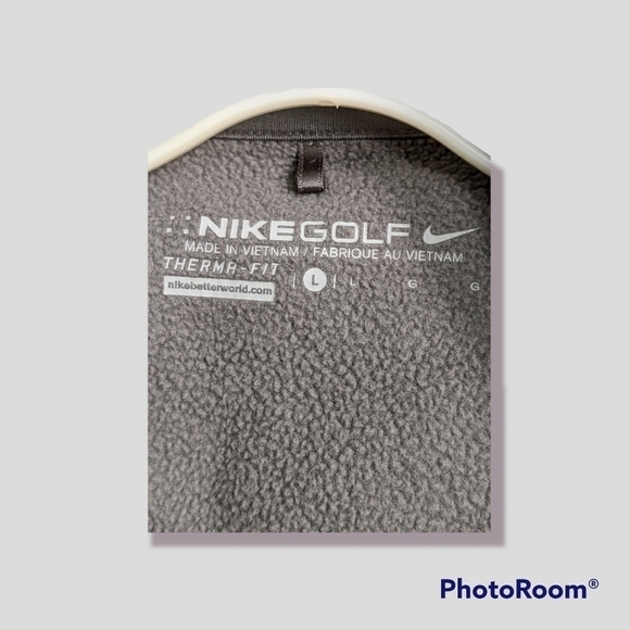 Nike Golf gray therma-fit quarter zip pullover. Large - Picture 2 of 3